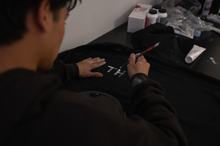 Load image into Gallery viewer, 1340 THE SHOW MUST GO ON - HANDPAINTED HOODIE (black friday 2022)