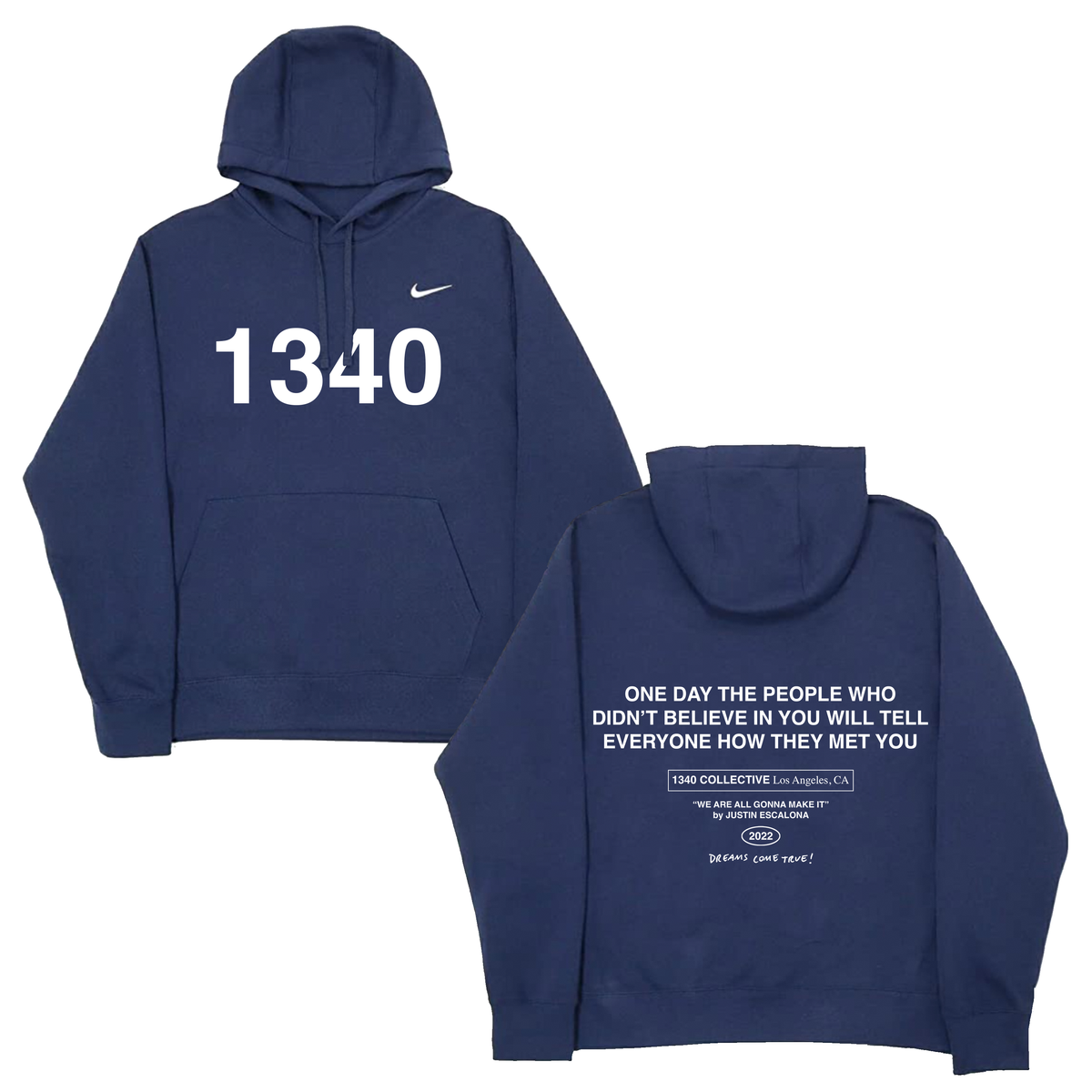 1340 ONE DAY - on NIKE HOODIE – 1340 COLLECTIVE CO