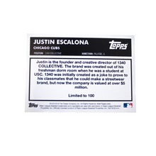 Load image into Gallery viewer, 1340 Topps Bowman - Justin Escalona x/100