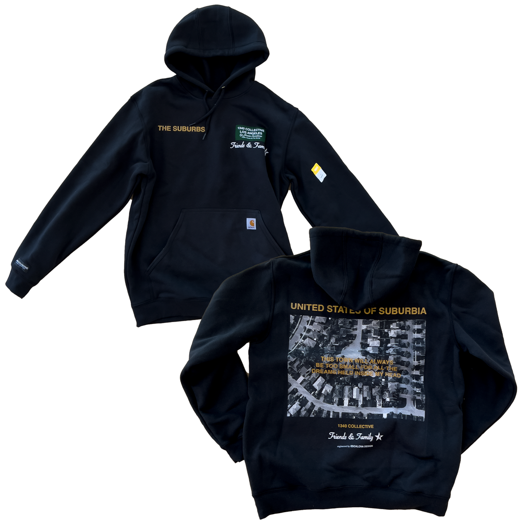 1340 SUBURBS - on CARHARTT HOODIE (limited re-stock)