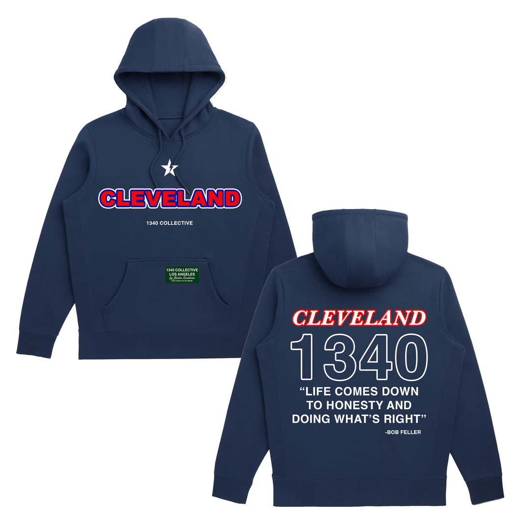 1340 CLEVELAND RED BLUE - HOODIE