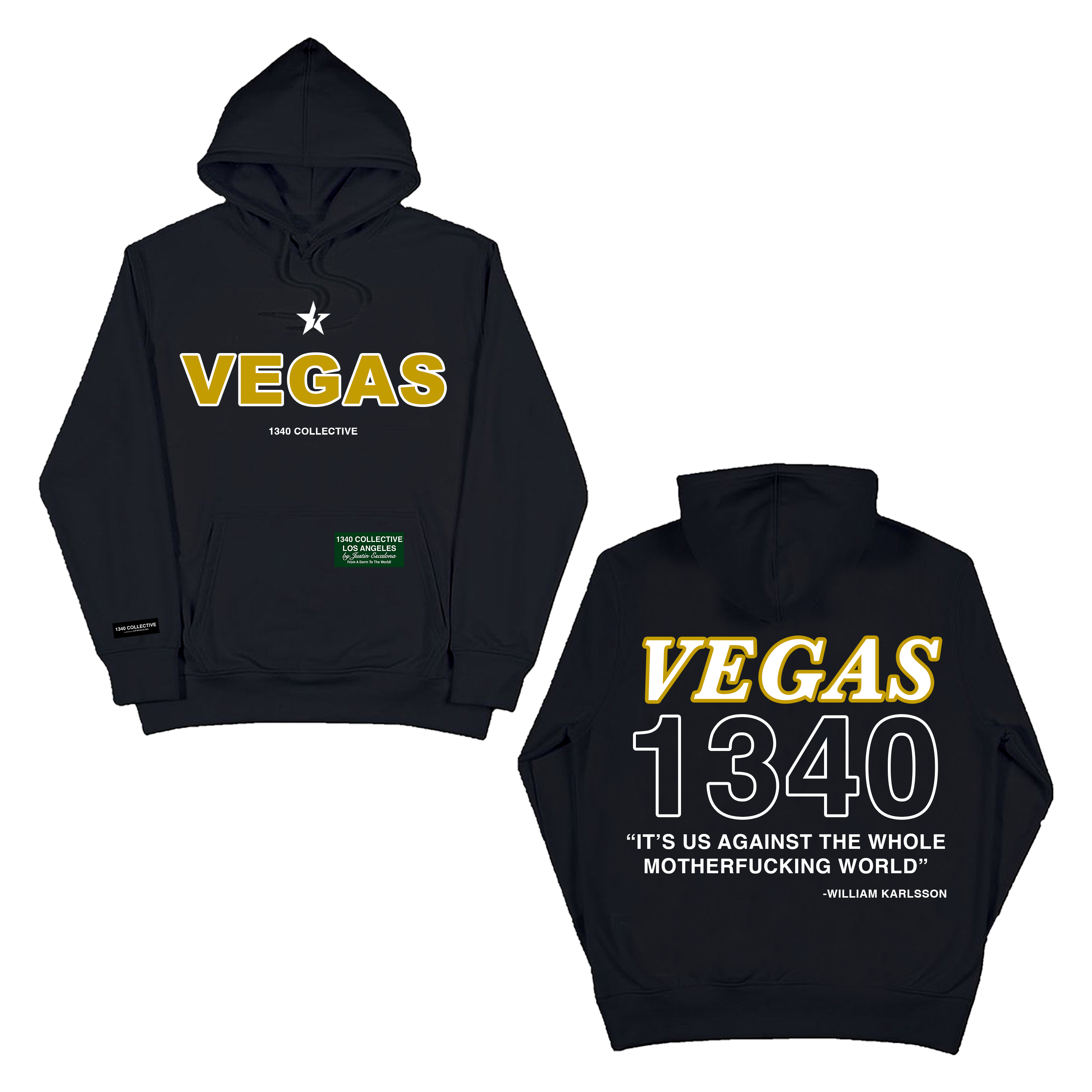 1340 LAS VEGAS GOLD HOODIE