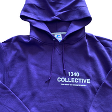 Load image into Gallery viewer, 1340 on RUSSELL PURPLE - HAND SCREEN PRINTED HOODIE (black friday 2022)
