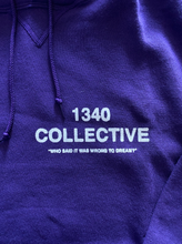 Load image into Gallery viewer, 1340 on RUSSELL PURPLE - HAND SCREEN PRINTED HOODIE
