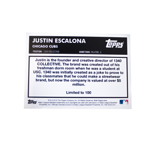1340 Topps Bowman - Justin Escalona x/100