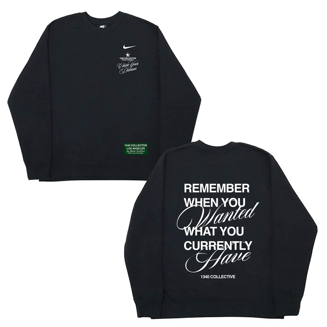 1340 REMEMBER WHEN - on NIKE CREWNECK