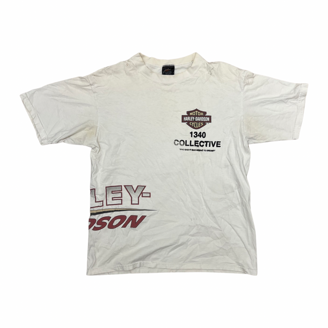1340 HARLEY DAVIDSON WHITE - 1/1 HAND PRINTED TSHIRT (black friday 2022)