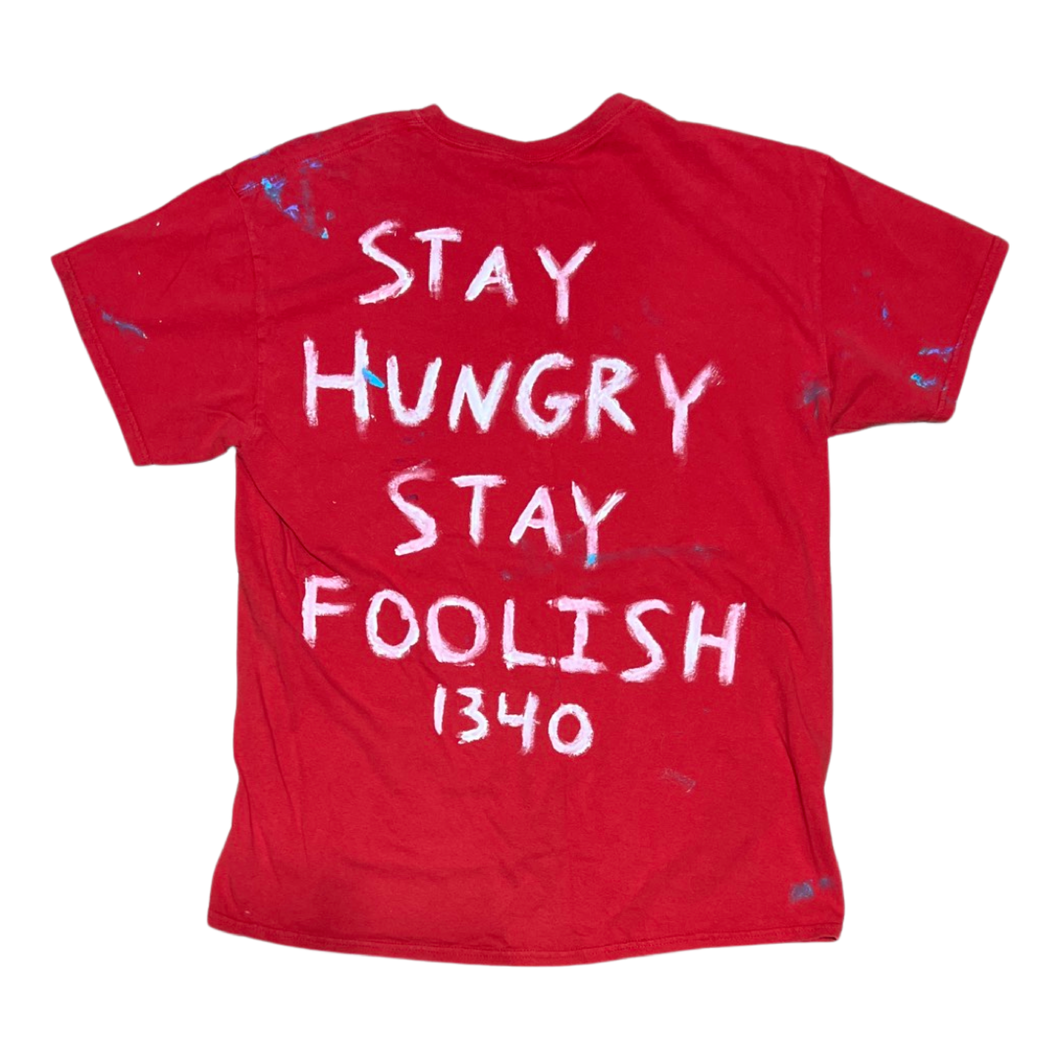 1340 BLACKHAWKS - 1/1 HAND PAINTED TSHIRT - LARGE