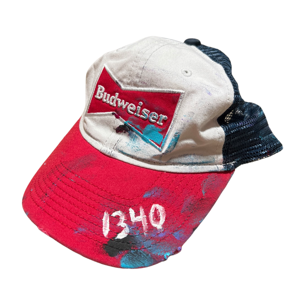 1340 BUDWEISER - 1/1 HAND PAINTED HAT