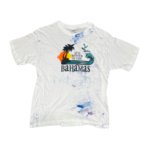 1340 BAHAMAS - 1/1 HAND PAINTED TSHIRT - LARGE