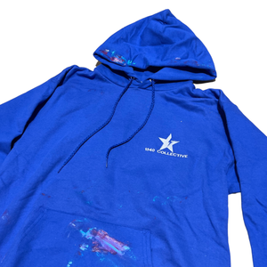 1340 BLUE - 1/1 HAND PAINTED HOODIE - SMALL