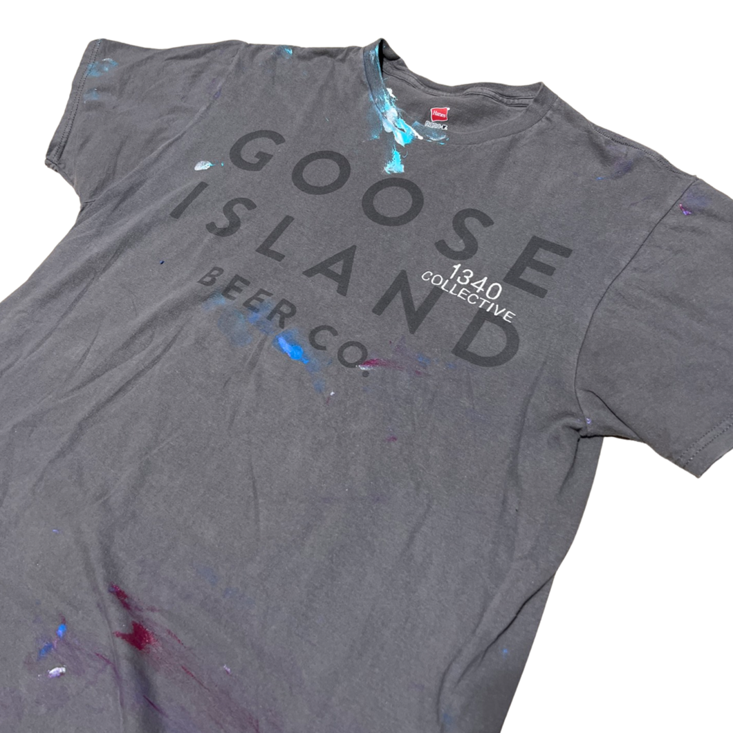 1340 GOOSE ISLAND - 1/1 HAND PAINTED TSHIRT - LARGE