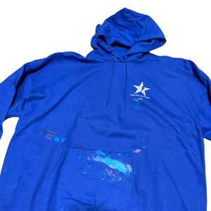1340 BLUE - 1/1 HAND PAINTED HOODIE